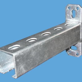 C Profile Console with 32x20x2.5mm Channel, White Zinc-plated